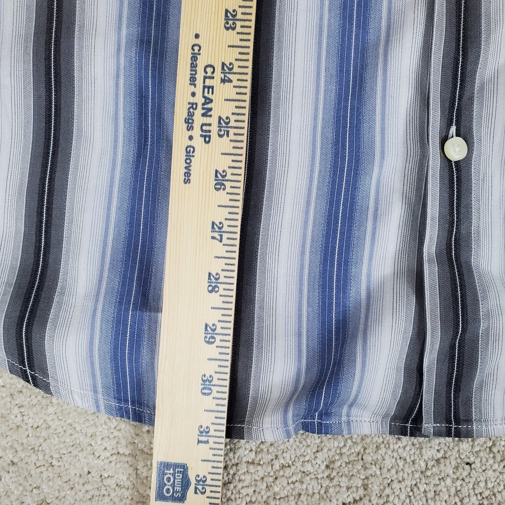 Tommy Bahama Men's Button Up Shirt Size XL Long Sleeves Striped Blue Gray White - Picture 7 of 16